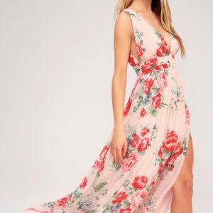 Blush Floral Maxi Dress